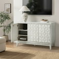 thumbnail image 3 of 54" Sideboard 3 Doors Storge Accent Cabinet with Adjustable Shelves White, 3 of 9