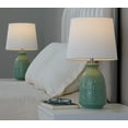 thumbnail image 2 of LumiSource Green Claudia 20" Ceramic Accent Lamp - Set of 2, 2 of 6