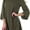 Dark Olive, variant on Women's 3/4 Bell Sleeve T-Back Detail Dress - Dark Olive - 3X