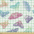 thumbnail image 2 of Ambesonne Butterfly Fabric by the Yard Upholstery, Insects Gradient Colors, 5 Yards, Multicolor, 2 of 5