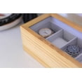 thumbnail image 4 of Solid Light Wood Unisex Watch Box Organizer with Glass Display Top by Case Elegance, 4 of 11