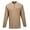 Khaki, variant on Portwest FR02 Mens Bizflame Flame Resistant Henley Long Sleeves Work Sweatshirt Gray, Medium