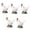 White, variant on Ludlz 5Pcs Miniature Model Handmade Chicken Shape Plastic Decorative Multi-use Miniature Decor for Doll House