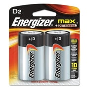 Energizer Max D Batteries, Double-Pack E95BP-2 Alkaline, 1 Pack of 2 â