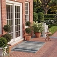 thumbnail image 4 of SAFAVIEH Cabana Fedelma Striped Indoor/Outdoor Area Rug, Grey/Blue, 4'5" x 6'5", 4 of 14
