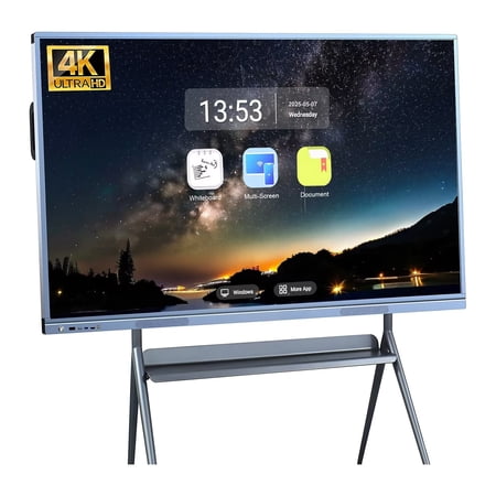 JYXCN 4K Smart Board 55 Inch Interactive All-in-One Computer, Touch Screen with Dual System & Cloud Sharing For Classroom, Office & Presentations