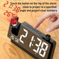 thumbnail image 5 of Reloj Despertador con Proyección, Pantalla LED HD, Relojes Proyección Inteligentes para Dormitorio, Reloj Digital Giratorio 180 Grados, Proyector B, 5 of 5