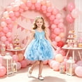 thumbnail image 2 of FINALGANG Girls Kids Sweetheart Neck Wide Strap Full Sequin Bodice Ruffled Layered Fluffy Tutu Formal Birthday Party Princess Dress For Child Trendy Dress 10-12 Years, 2 of 4