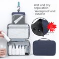 thumbnail image 4 of Bolsa de artículos de tocador para hombres, bolsa de almacenamiento de viaje portátil, gran capacidad, impermeable, plegable, bolsa de cosméticos con separación de artículos húmedos y secos, 4 of 4