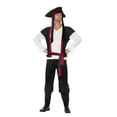 thumbnail image 4 of Aye Pirate Captain Costume Adult Black Medium Male Fancy Dress Party Book Week Halloween, 4 of 4