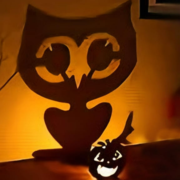 Halloween Candle Holder - Vintage Metal Shadow Projector Creates Spooky Wall Effects, Black Ghost Tealight Stand for Haunted House & Party Decor