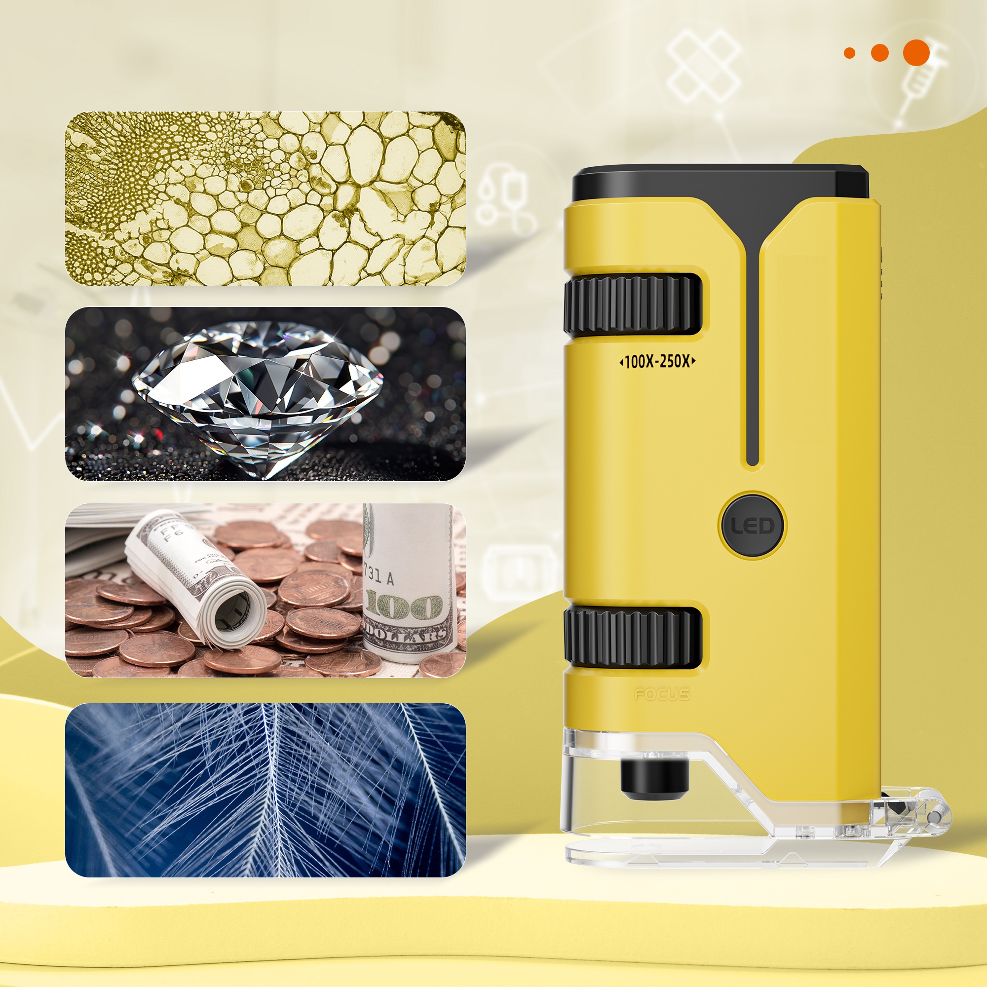 BEBANG Pocket Microscope with LED and UV Light photo 6