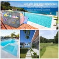 thumbnail image 5 of Outdoor Storage, Double Layer Poolside Float Storage, Patio Poolside Float Storage Basket, Storage Box, PE Rattan Outdoor Pool Caddy with Rolling Wheels for Floaties,Beach-Sturdy,Hollow Grey, 5 of 7