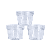 Everything Mary Round Stackable Crafting Containers, 3 Piece Plastic Clear Set