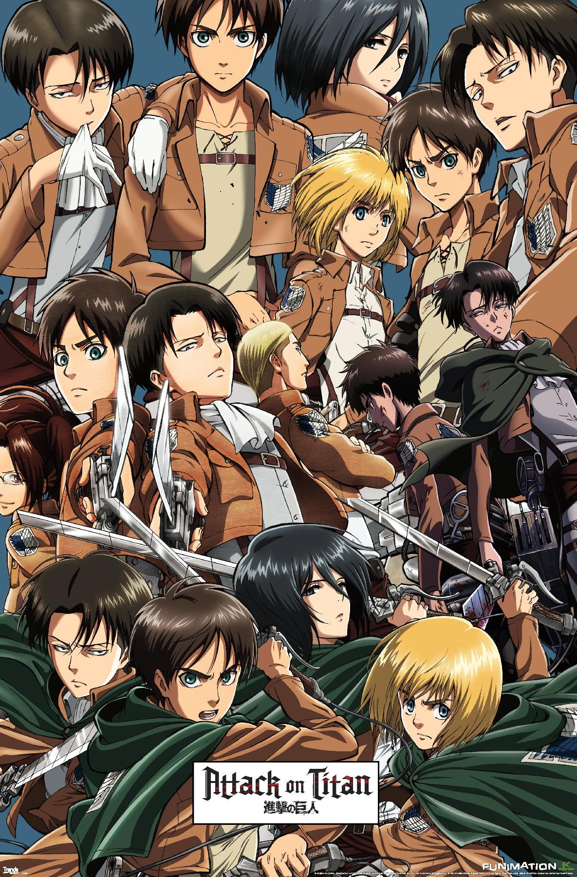 Attack on Titan HD Print Anime  Wall Poster Scroll Room Decor 