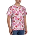 thumbnail image 2 of Bixox Men's Strawberry Popsicle Printed Short Sleeve Skinny Athletic T-Shirt, 2 of 6