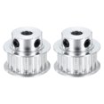 thumbnail image 1 of Uxcell 2 Pcs Polea de Aluminio, Rueda de Correa de Temporización Síncrona de 15 Dientes con Agujero de 8mm, Paso de 5.08mm, Ancho de Ranura de 11mm para Correa, Máquina CNC, Impresora 3D, 1 of 5