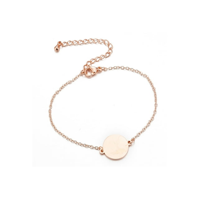 Brazalete de eslabones de cadena Qarigey ajustable para mujer oro rosa AP015797-02