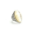 thumbnail image 6 of Vintage Style Oval Mother of Pearl Statement Ring Size 7 Jewelry Ring Silver, 6 of 6