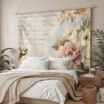 thumbnail image 3 of Farmhouse Pink Floral Tapestry for Bedroom Wall Hanging Tapestry, Spring Vintage Botanical Flowers Ceiling Backdrop Tapestries Poster Blanket Wall Decor for Teens Room Living Room Dorm 39" x 59", 3 of 8