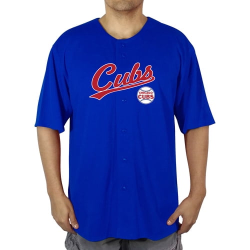 cubs button down jersey