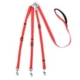 thumbnail image 1 of Nylon Tricephalous Dog Training Leash Heavy Duty Durable Walking Lead for Small and Medium Dogs (Red), 1 of 7