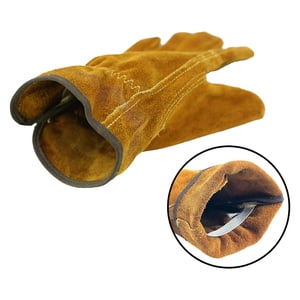 Jinsinto Gants de sécurité en cuir pour hommes, gants de jardinage, gants plus gros, gants pour bâtisseurs L