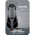 thumbnail image 3 of Swim Fins Travel Size Short Blade, Snorkeling Fins with Adjustable Buckles for Adult Men Women Kids Diving Flippers, 3 of 8