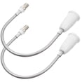 thumbnail image 1 of 2 Pcs Light Bulb Lamp Holder Bendable Extension Socket Extender Adaptor 39.5cm, 1 of 6