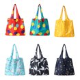 thumbnail image 5 of Matsuzay Bolsa de compras Bolsa de hombro plegable portátil Bolsa de comestibles reutilizable Almacenamiento y organización del hogar Azul S, 5 of 5