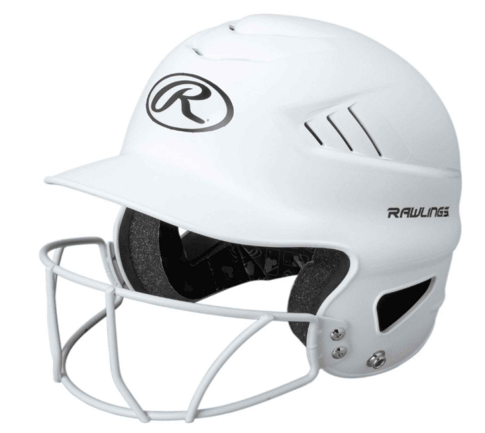 (2 pack) Rawlings Coolflo Fastpitch Softball Helmet with Face Guard, Matte White
