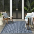 thumbnail image 4 of Nourison Reversible Indoor Outdoor Geometric Blue 4' x 6'Area Rug (4x6), 4 of 10