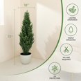 2 Pack 5ft Artificial Cedar Topiary Trees, Outdoor Faux Arborvitae