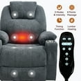 thumbnail image 4 of Power Lift Recliner Chair, Heavy Duty 350 LBS Capacity with Massage & Heat, Electric Recliner with USB Ports for Elderly, Perfect Gift for Parents, Husband, Wife, Grey, 4 of 8