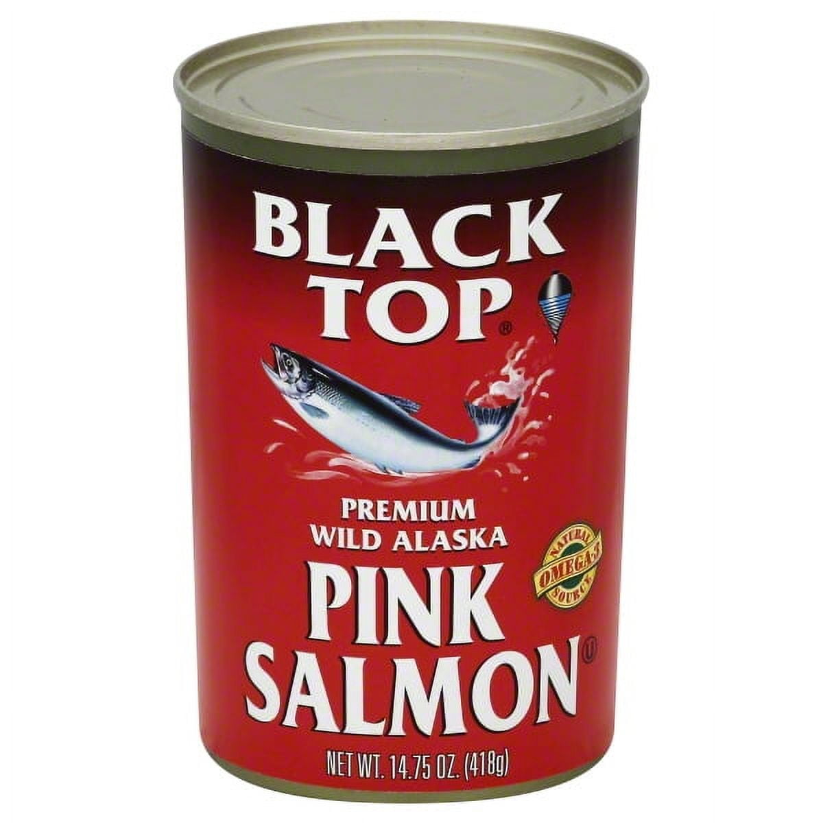 (4 pack) Black Top Premium Wild Alaska Pink Salmon, 14.75 oz