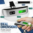 thumbnail image 2 of Luggage Weight Scale for Packages - Hanging Scales for Weighing Packages Portable Luggage Scale Travel Essentials 110lb/50kg - Small Suitcase Scale for Travel Accessories for Women & Men, 2 of 10