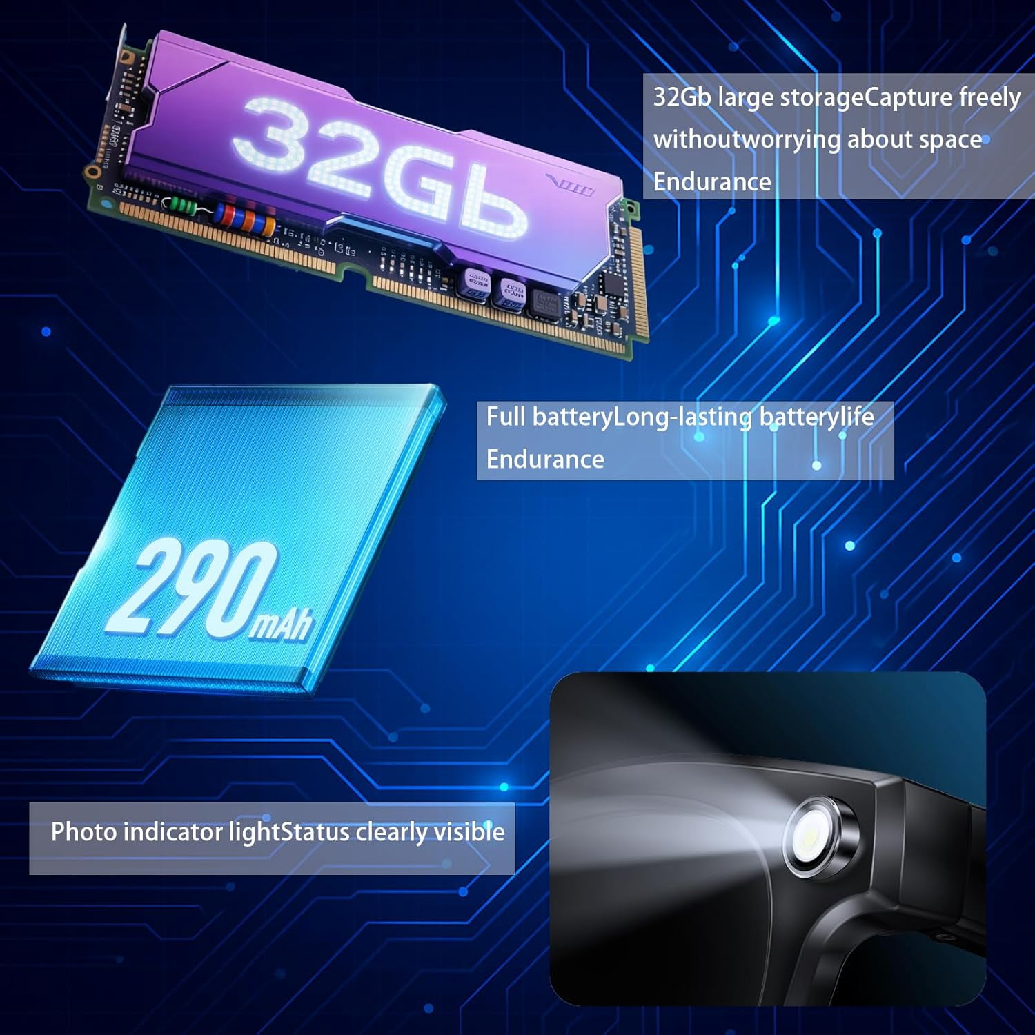 AI Smart Glasses with 1080P Camera, Bluetooth Sunglasses for Men, Video Recording, Real-Time Translation, Music & Calls