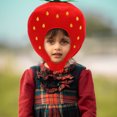 thumbnail image 2 of FELTECHELECTR 1 pieza de sombrero de fresa dulce con capucha de frutas para fiesta, disfraz de cosplay, accesorio para fotos, 2 of 5
