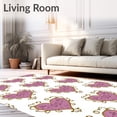 thumbnail image 2 of ODIKA 8'x10' Machine Washable Non-Slip Area Rug, Vintage Love Emblem Featuring Ornate High Traffic Rug, Pink, 741026, 2 of 7