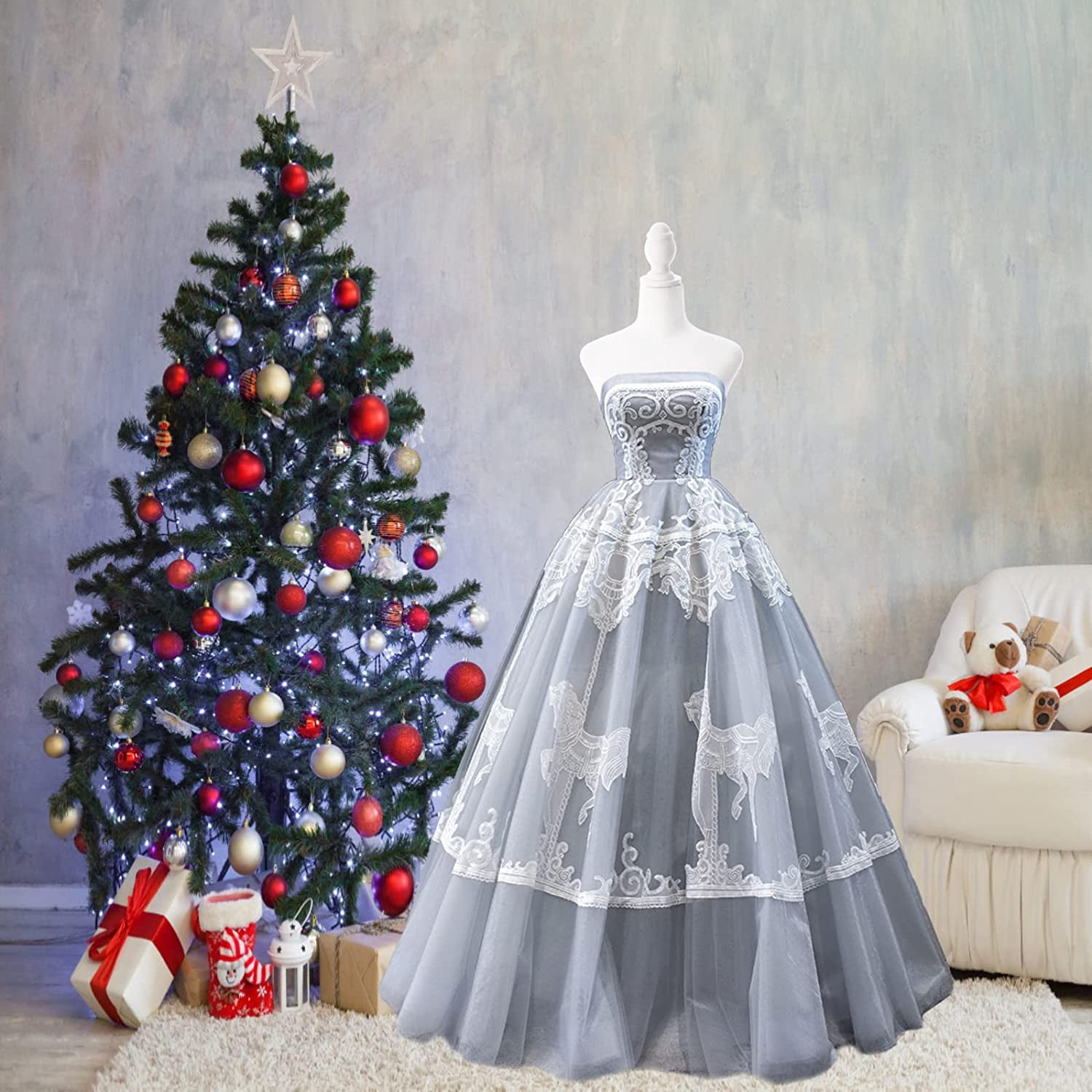 FreeLung Female Dress Form Mannequin Torso Body (White)