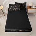 thumbnail image 4 of Manfei Classic Camouflage Flag Zipper Twin Comforter Sets with Fitted Sheet and 2 Pillowcases,Vintage Pine Leaf Zipper Bedding Set,Brown Black,Black Reversible,4pcs, 4 of 8
