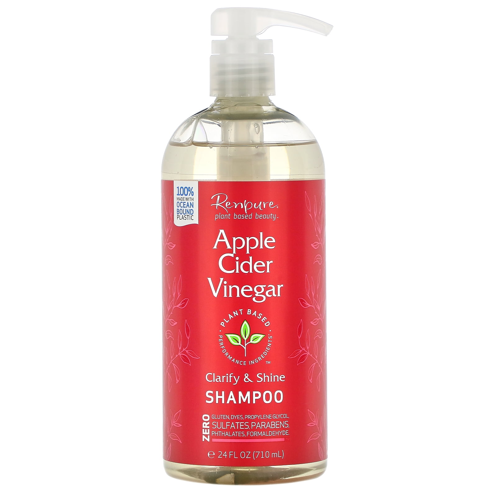 Apple Cider Vinegar Shampoo, 24 fl oz (710 ml), Renpure
