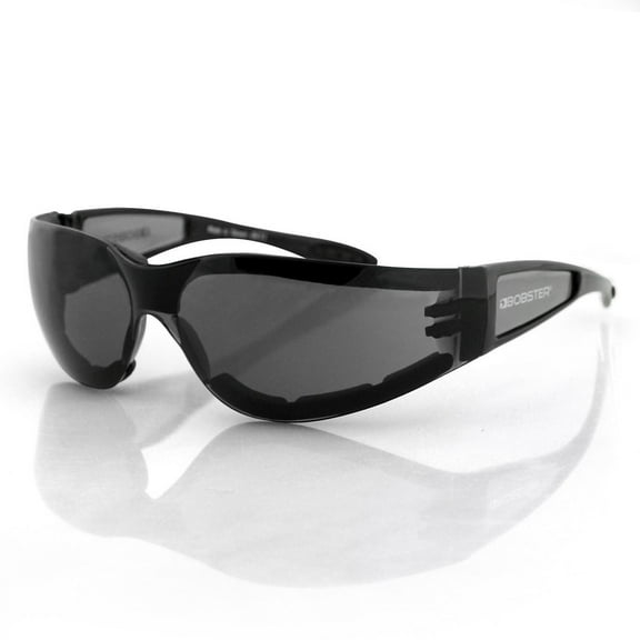 Bobster ESH201 Shield II Frameless Smoked Lenses Motorcycle Black Sunglasses