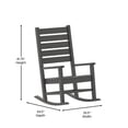 thumbnail image 5 of Emma + Oliver Contemporary Rocking Chair, All-Weather HDPE Indoor/Outdoor Rocker in Gray, 5 of 11