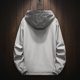 thumbnail image 3 of Men's Autumn Winter Casual Color Plus Size Hoodie Zipper Outdoor Sport Coat 3XL, 3 of 5