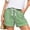 *Green, variant on ClodeEU Women's Striped Elastic Waist Drawstring Shorts,Casual Loose Shorts with Pockets Black,Women's Plus L