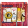 Burt's Bees Essential Everyday Holiday Gift Set, 5 Travel Size Products - Deep Cleansing Cream, Hand Salve, Body Lotion, Foot Cream And Lip Balm