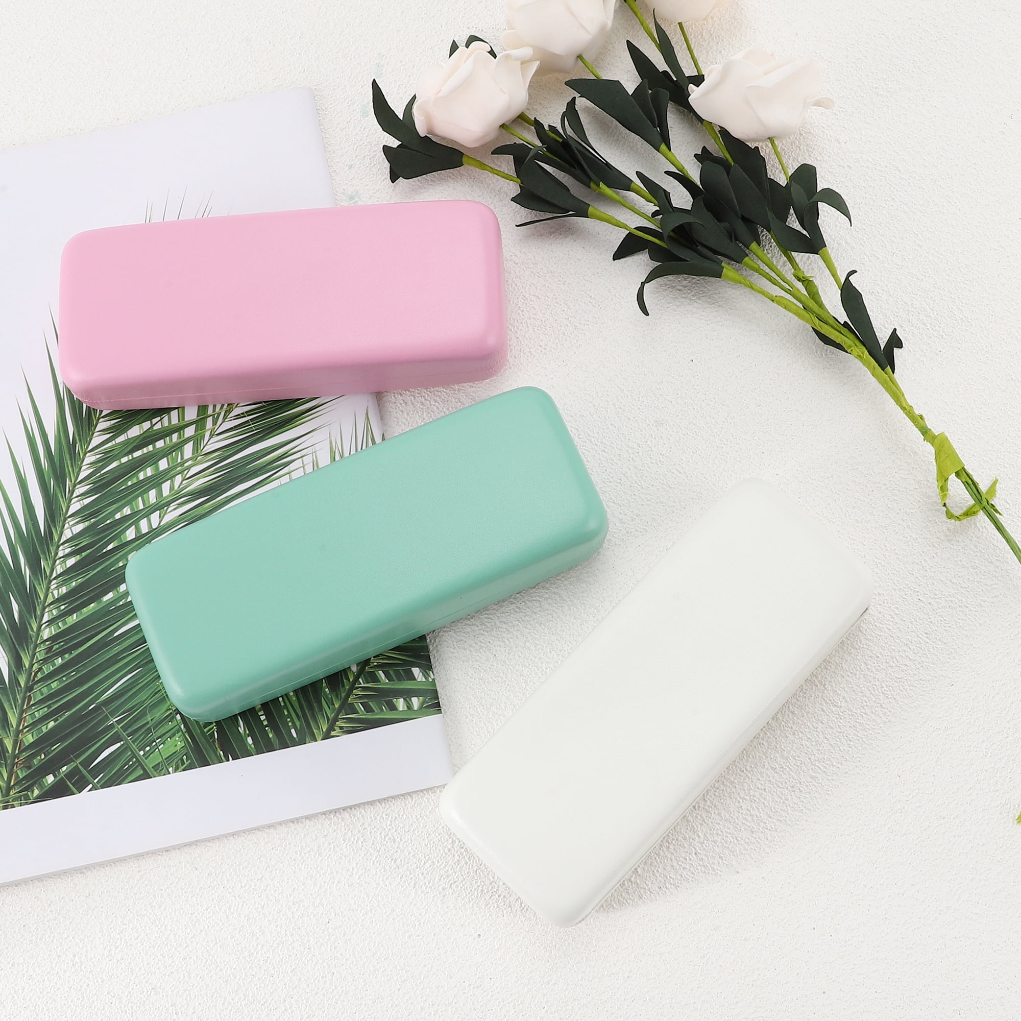 Unique Bargains Square Hinge Eyeglasses Case Storage 6.5"x2.56"x1.46" Green