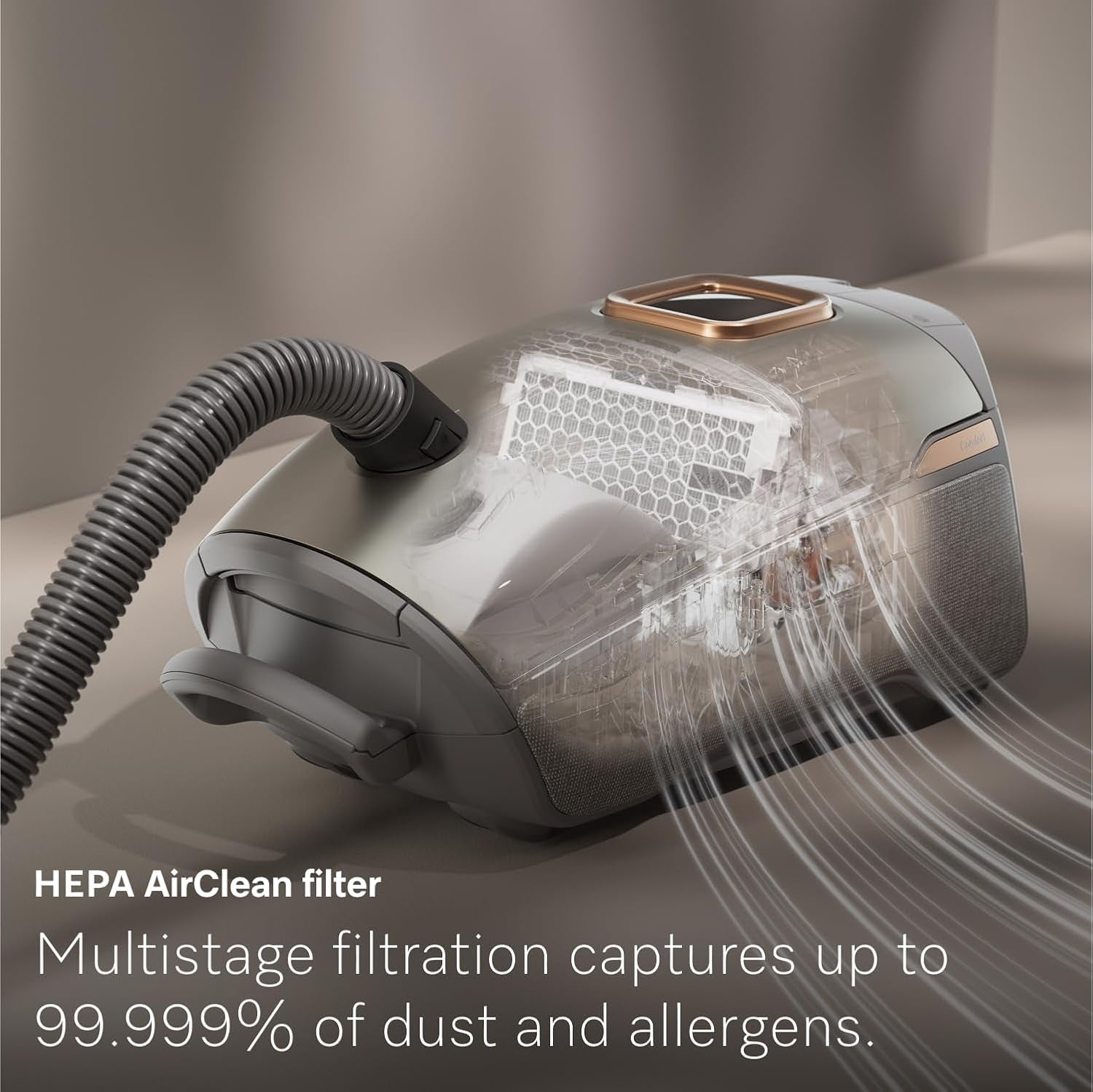 Miele Guard L1 Electro Bagged Canister Vacuum Cleaner with HEPA AirClean Filter, Electro Plus Floorhead, AllTeQ Universal Floorhead and LCD Display, Titanium Pearl Finish