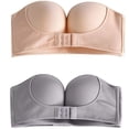 thumbnail image 2 of Bras for Women Wome 2PC Strapless Non-Slip Adjustment Rimless Dress Bra AB85, 2 of 8